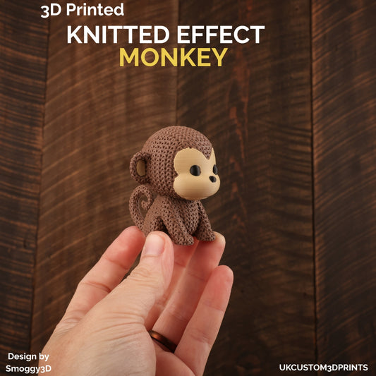 3D Printed Monkey - Knitted Effect