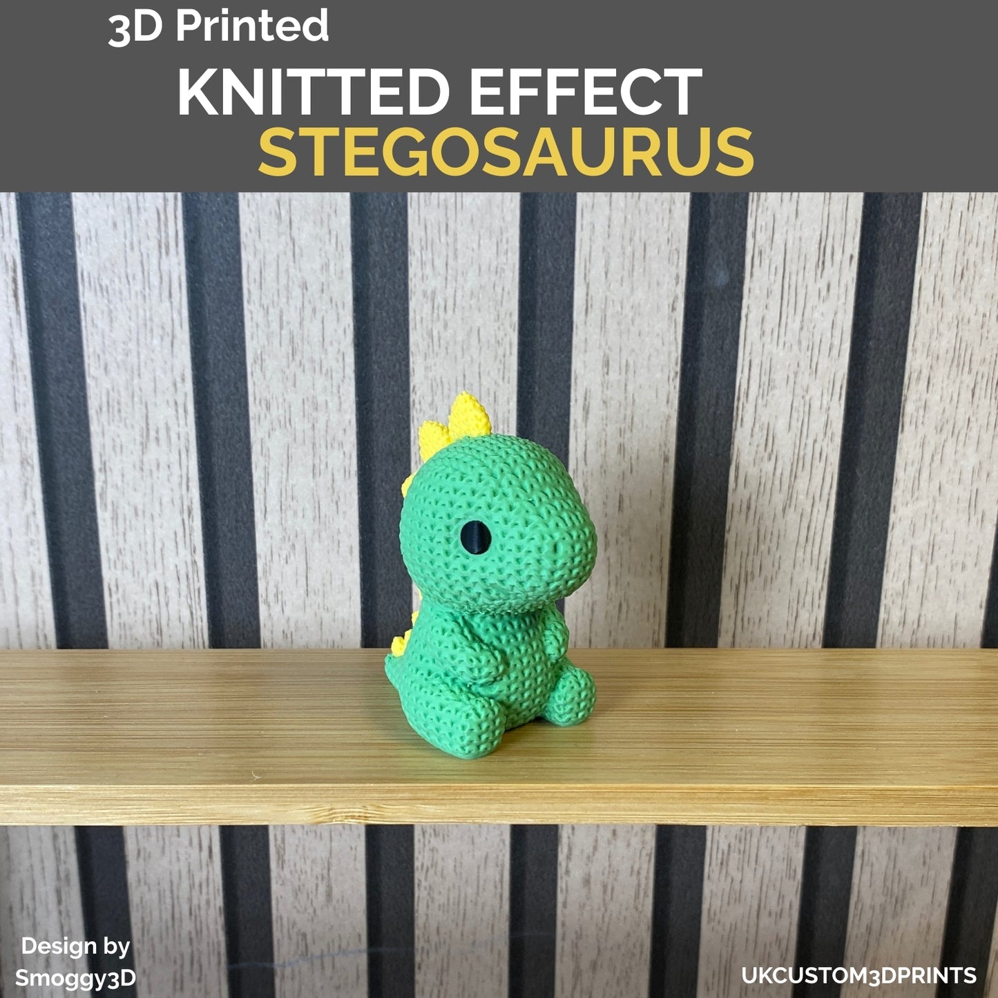 3D Printed Stegosaurus - Knitted Effect