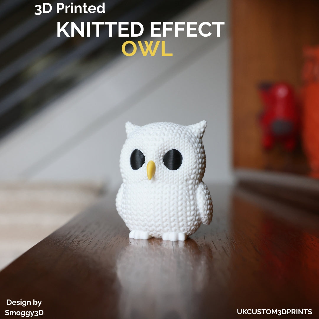 3D Printed Owl - Knitted Effect