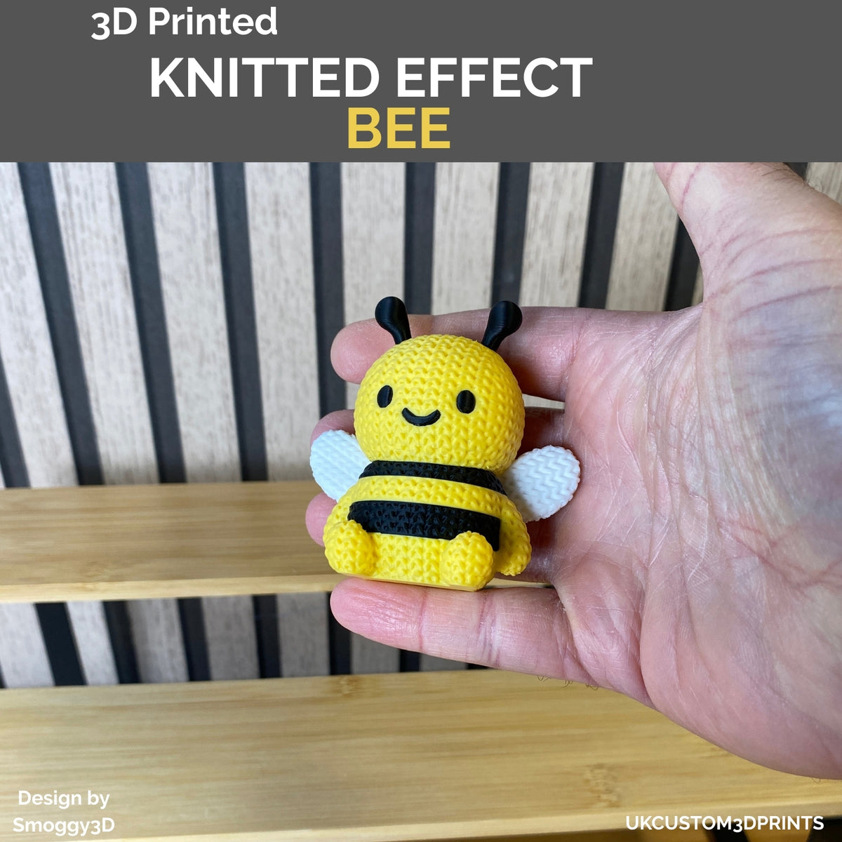 3D Printed Bee - Knitted Effect