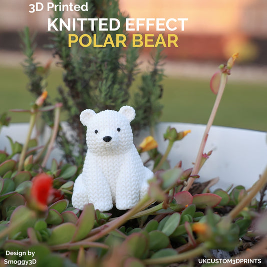 3D Printed Polar Bear - Knitted Effect