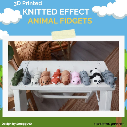 3D Printed Knitted Effect Animal Fidgets