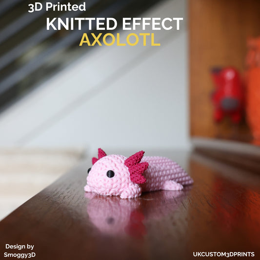 3D Printed Axolotl - Knitted Effect