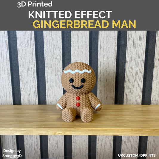 3D Printed Gingerbread Man - Knitted Effect