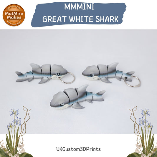 MMMini Great White Shark Fidget - Optional Keychain