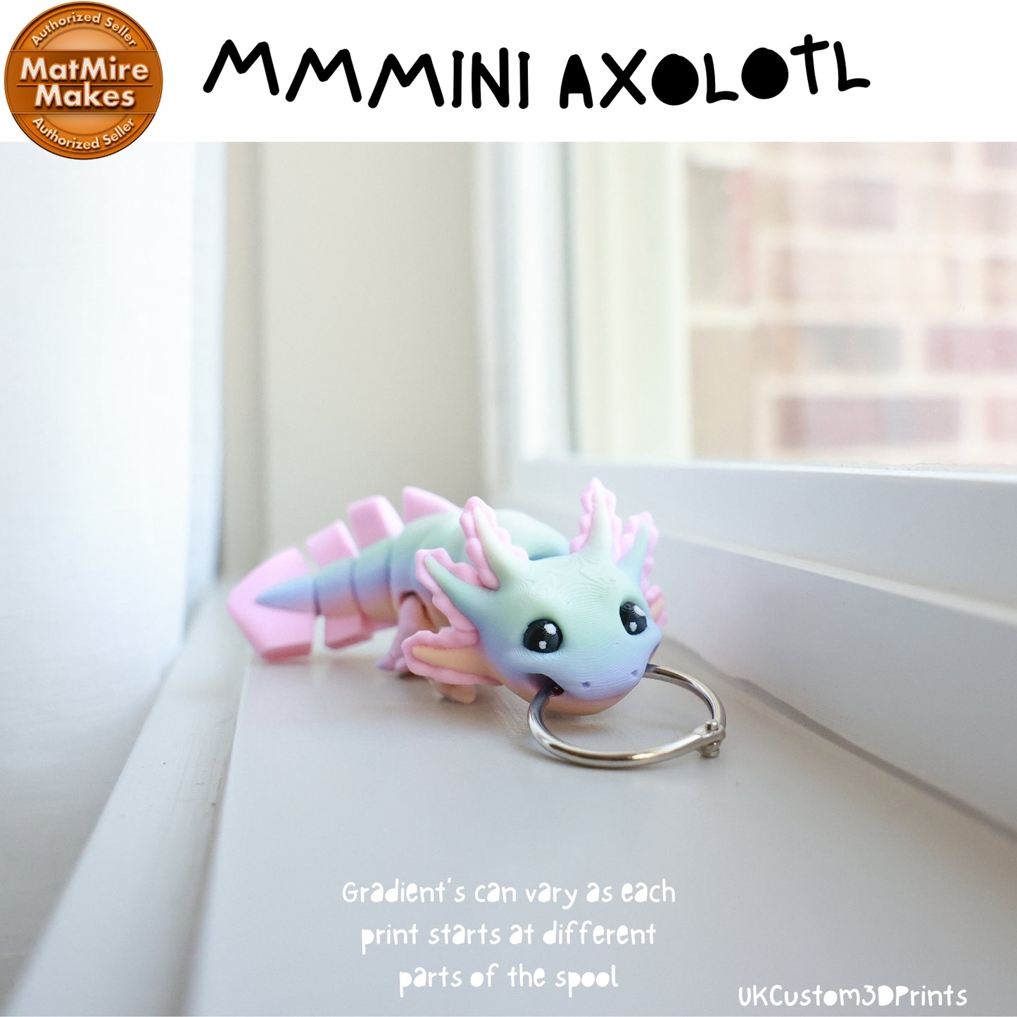 MMMini Axolotl Fidget - Optional Keychain