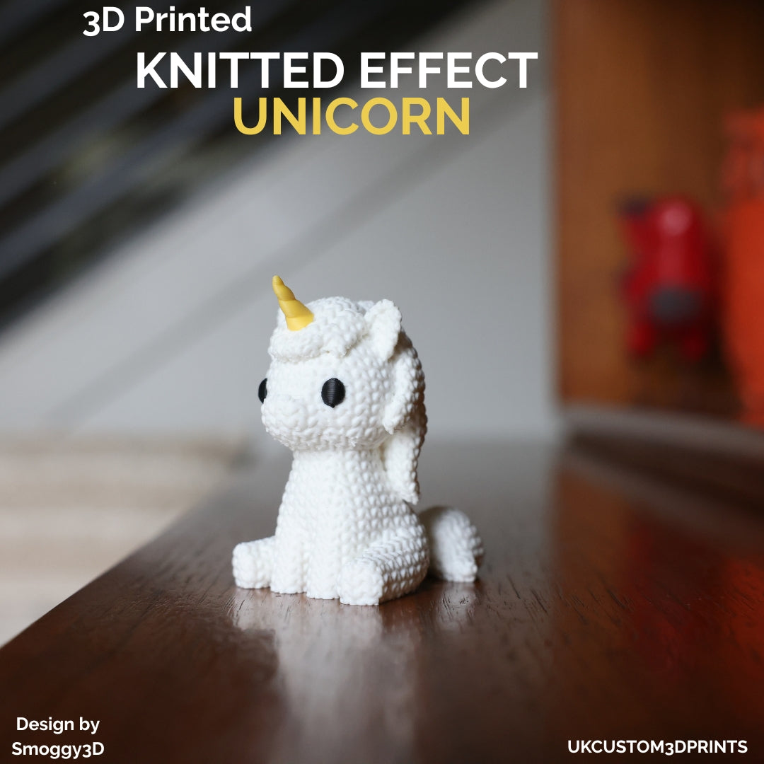 3D Printed Unicorn - Knitted Effect