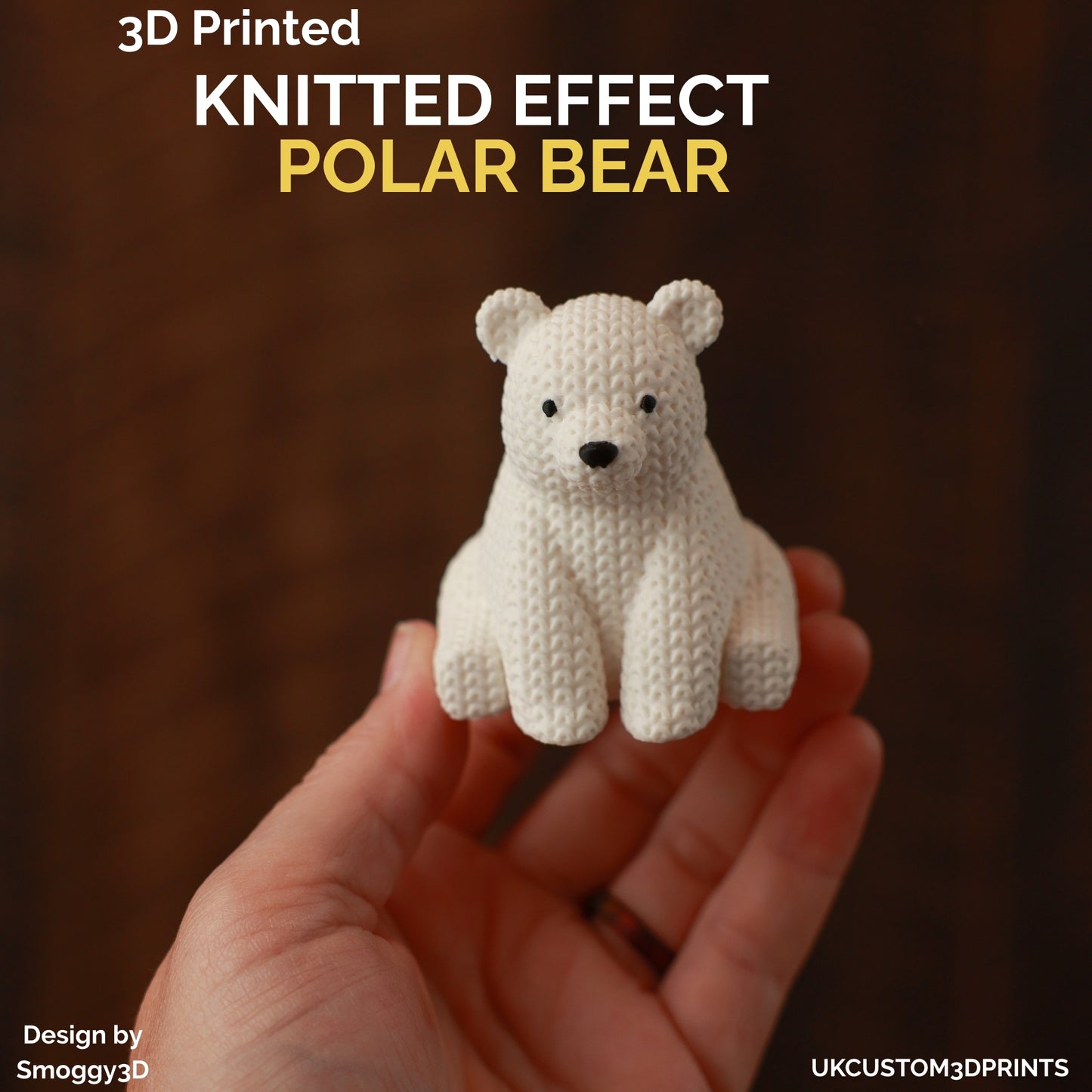 3D Printed Polar Bear - Knitted Effect