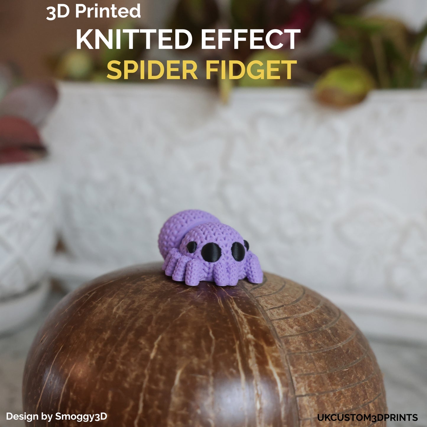 3D Printed Knitted Effect Spider Fidget