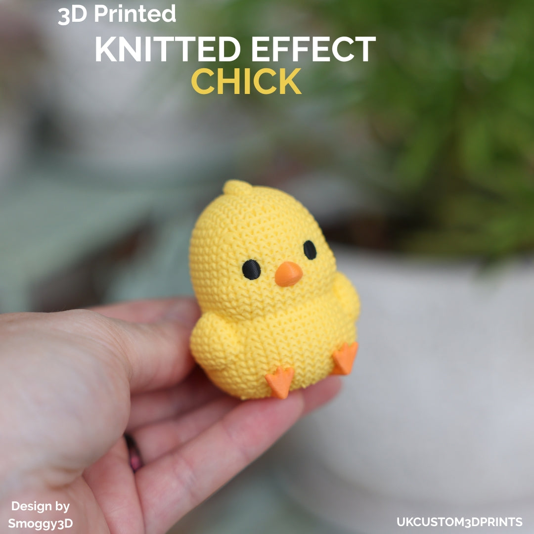 3D Printed Chick - Knitted Effect
