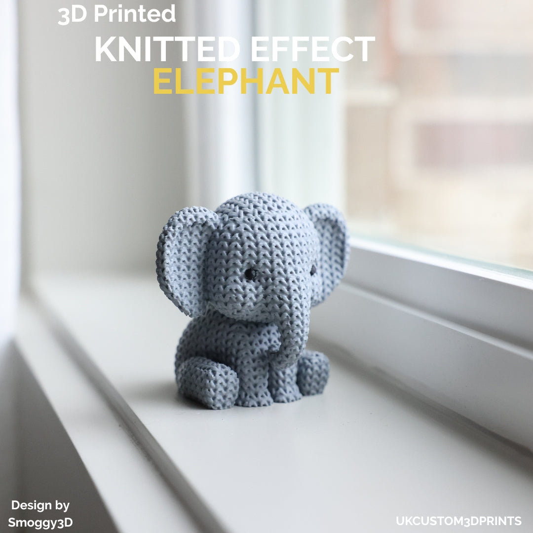 3D Printed Elephant - Knitted Effect