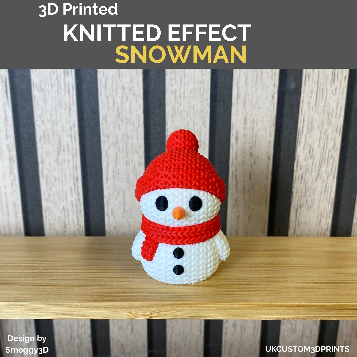 3D Printed Snowman - Knitted Effect