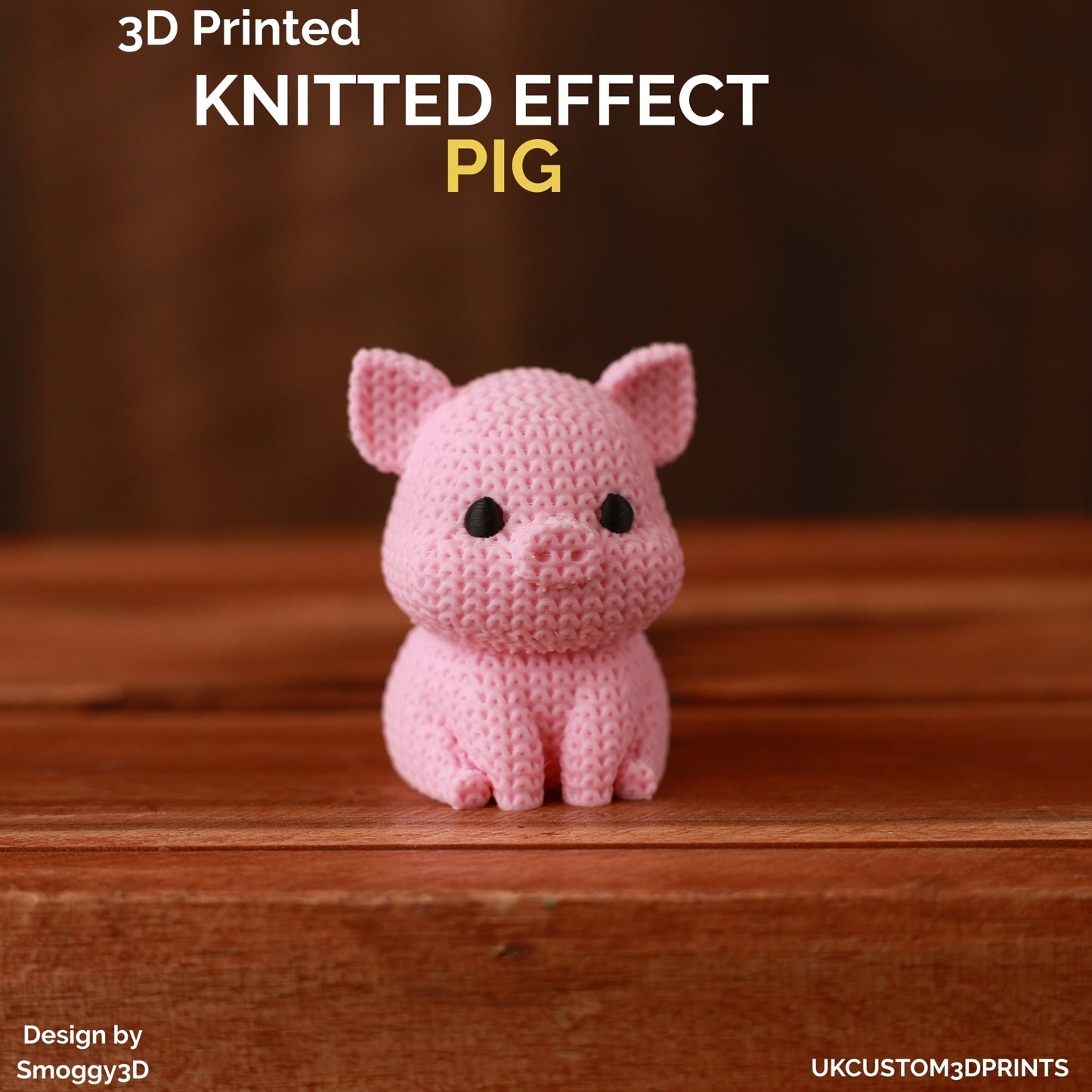 3D Printed Pig - Knitted Effect