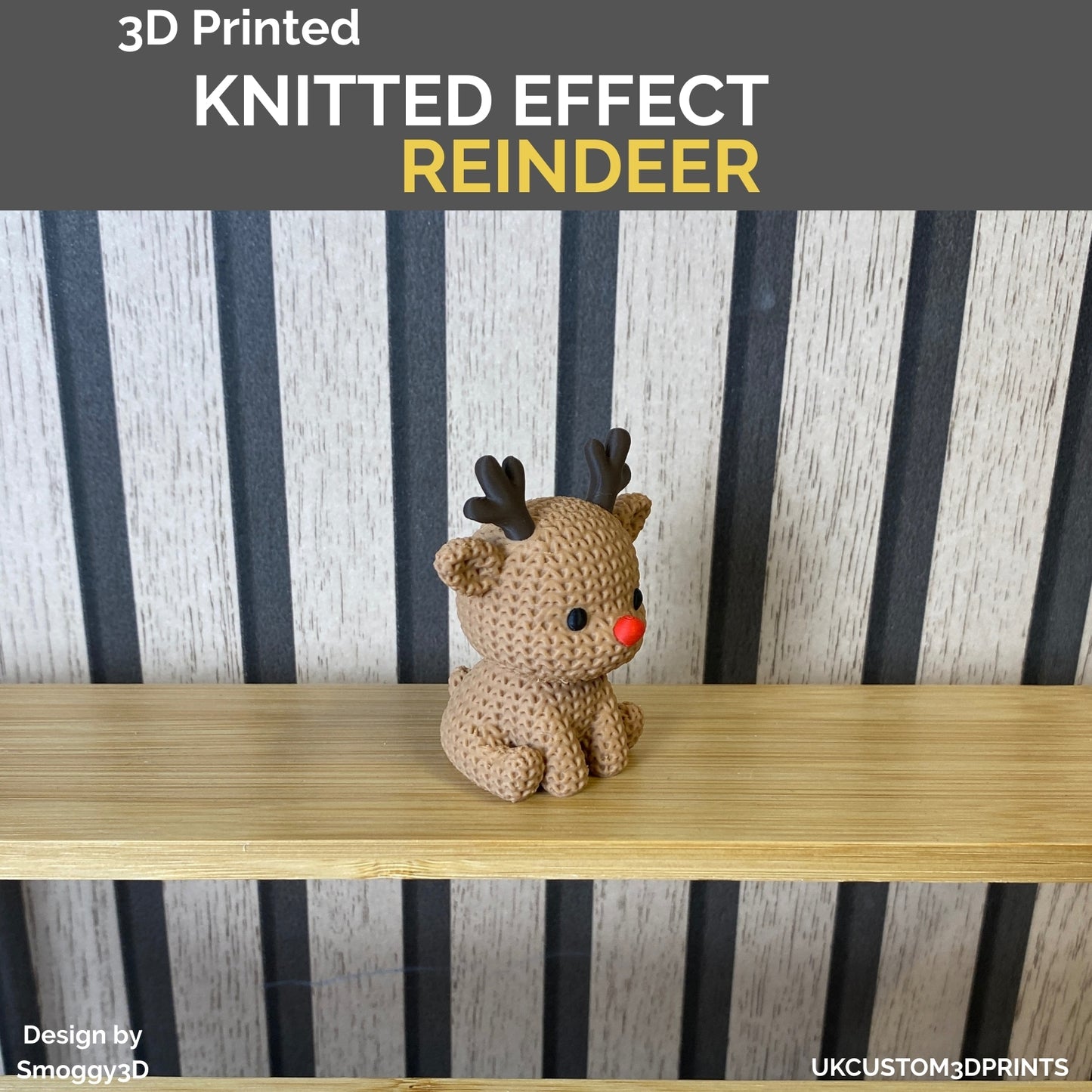 3D Printed Reindeer - Knitted Effect