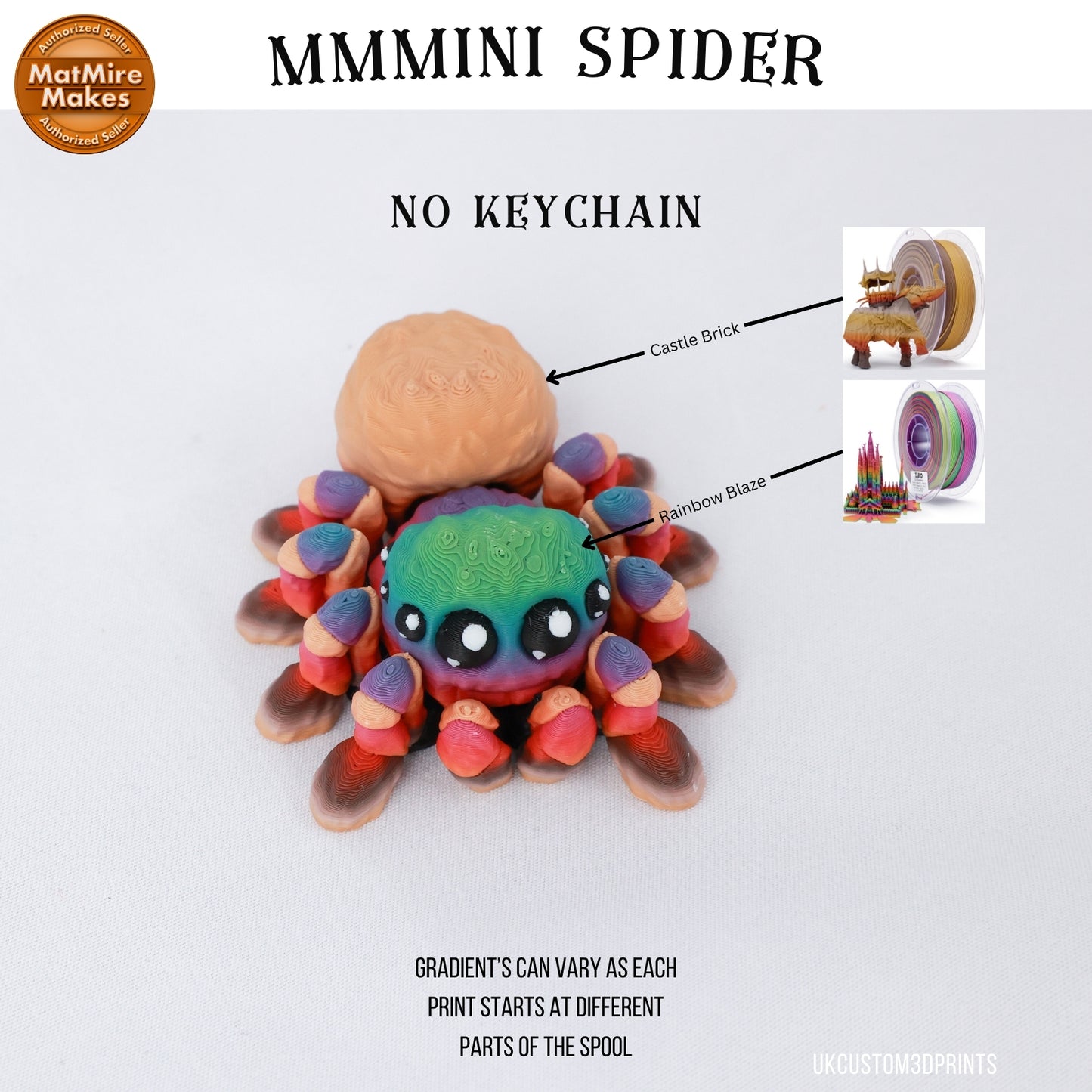 MMMini Spider Fidget - Optional Keychain