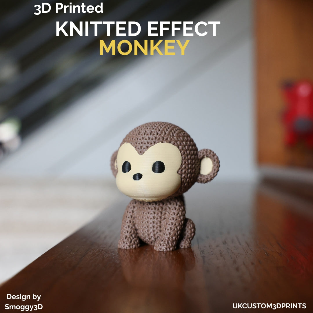 3D Printed Monkey - Knitted Effect