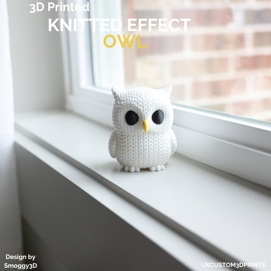 3D Printed Owl - Knitted Effect