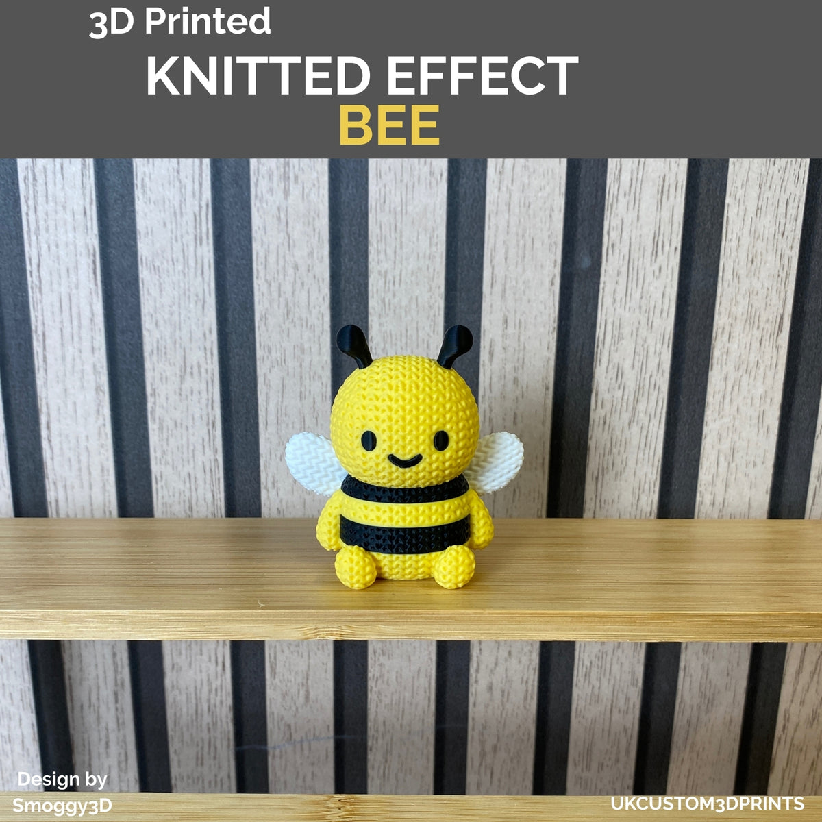 3D Printed Bee - Knitted Effect