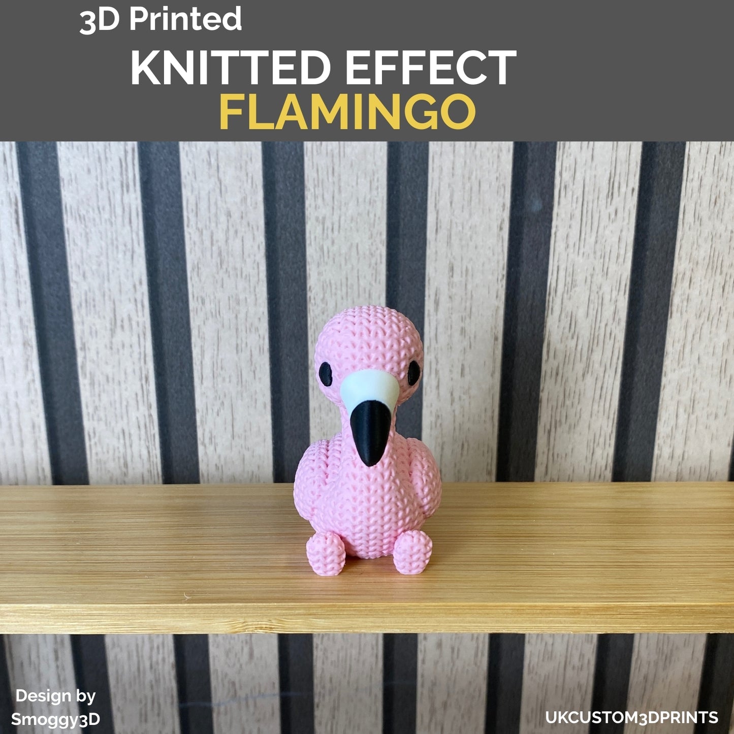 3D Printed Flamingo - Knitted Effect