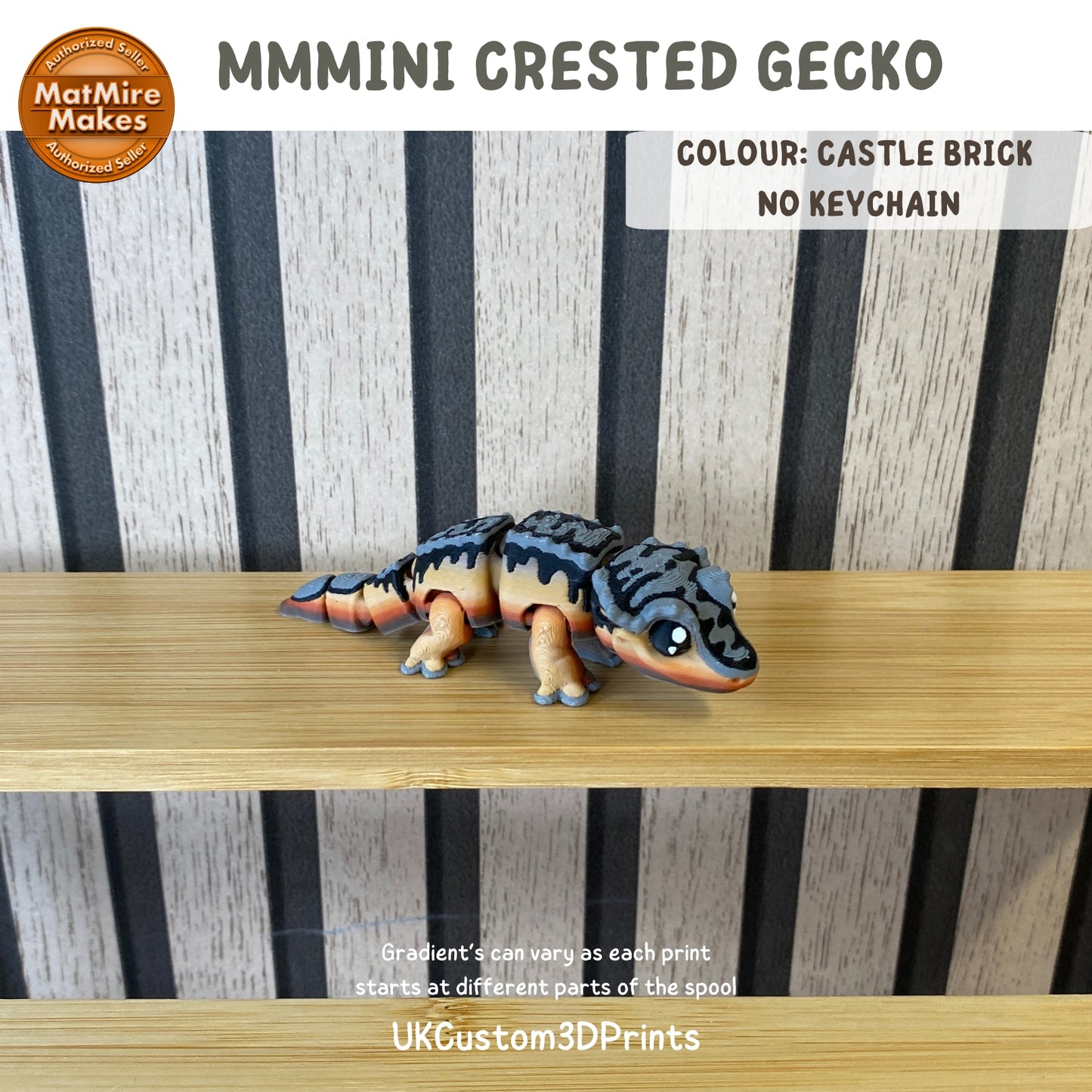 MMMini Crested Gecko Fidget - Optional Keychain