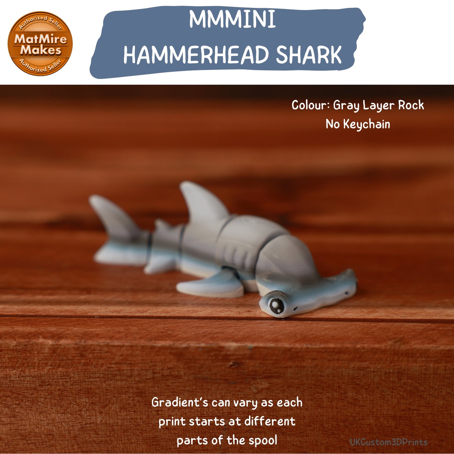 MMMini Hammerhead Shark Fidget - Optional Keychain