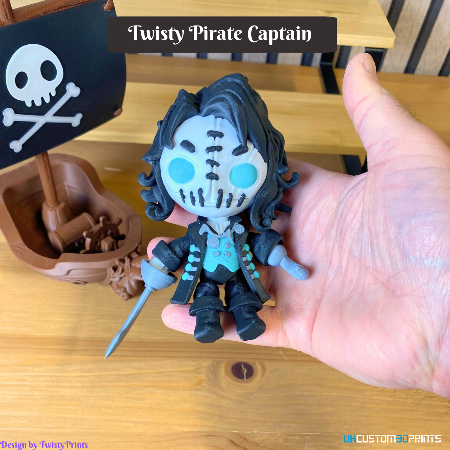 3D Printed - Twisty Pirate Captain