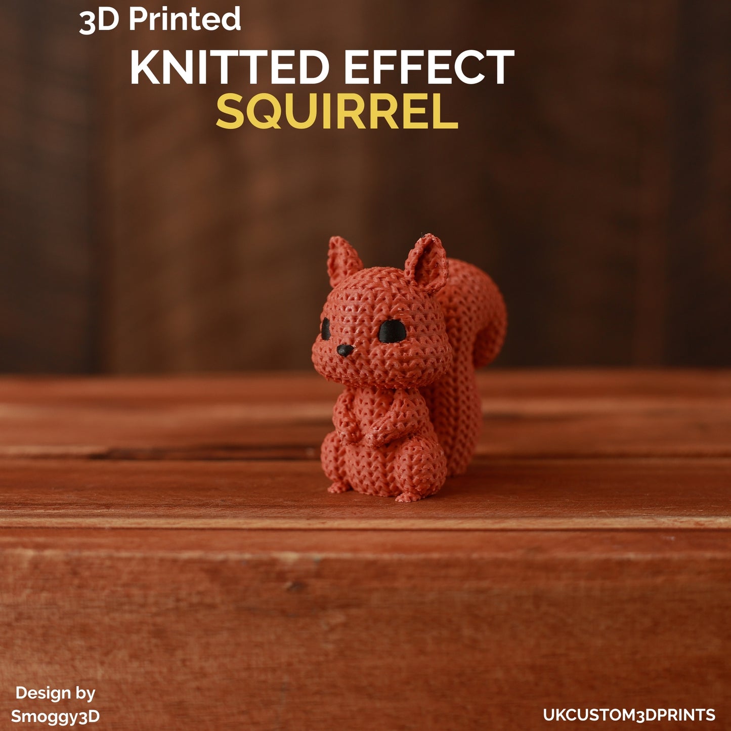 3D Printed Squirrel - Knitted Effect