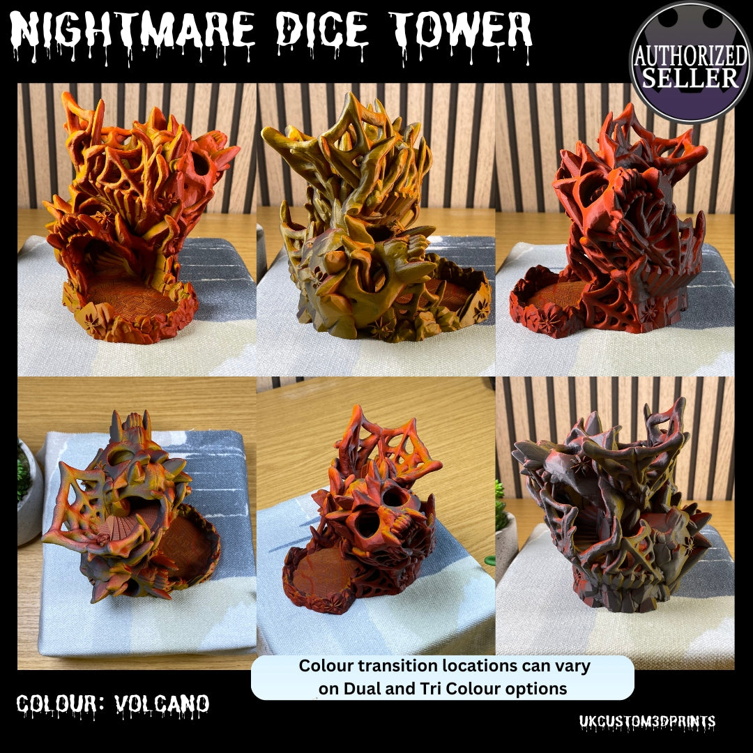 3D Printed Nightmare Dice Tower