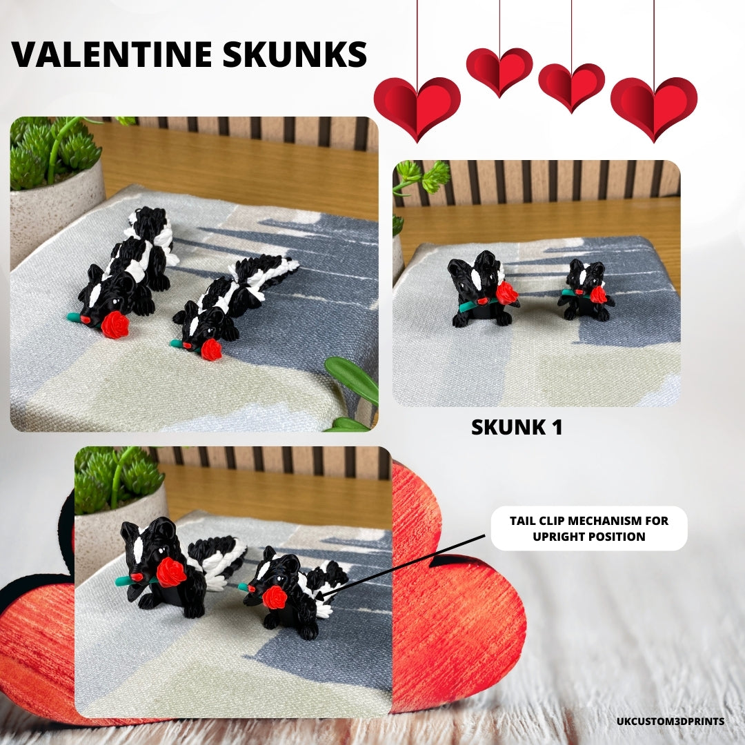 3D Printed Valentines Skunk - Fidget