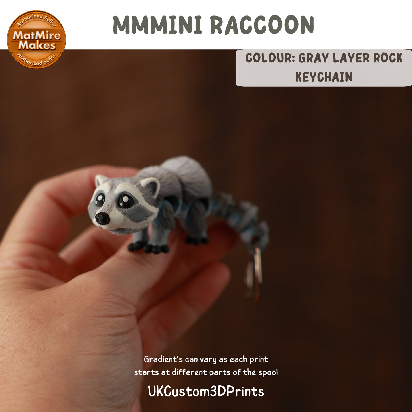 MMMini Raccoon Fidget - Optional Keychain