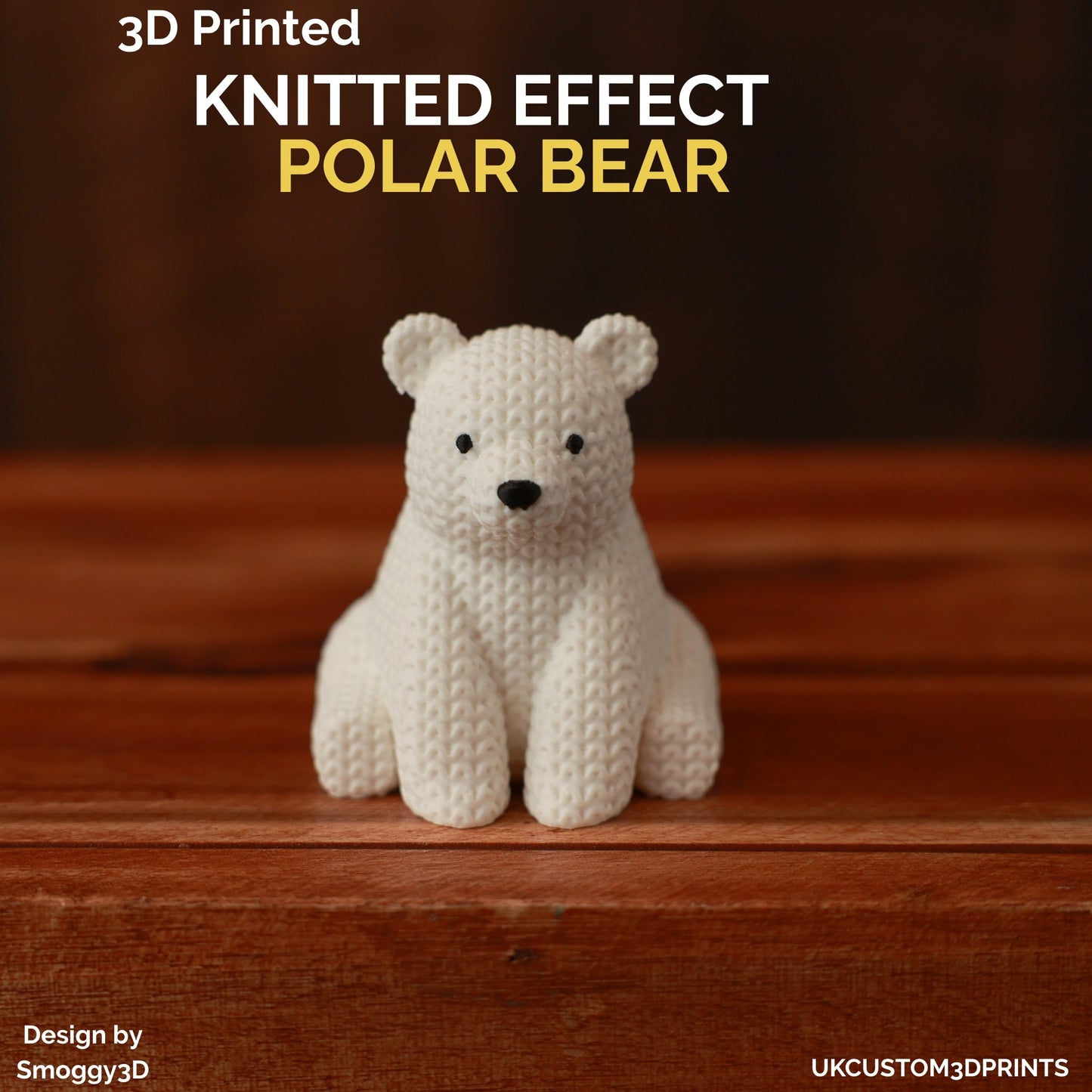 3D Printed Polar Bear - Knitted Effect