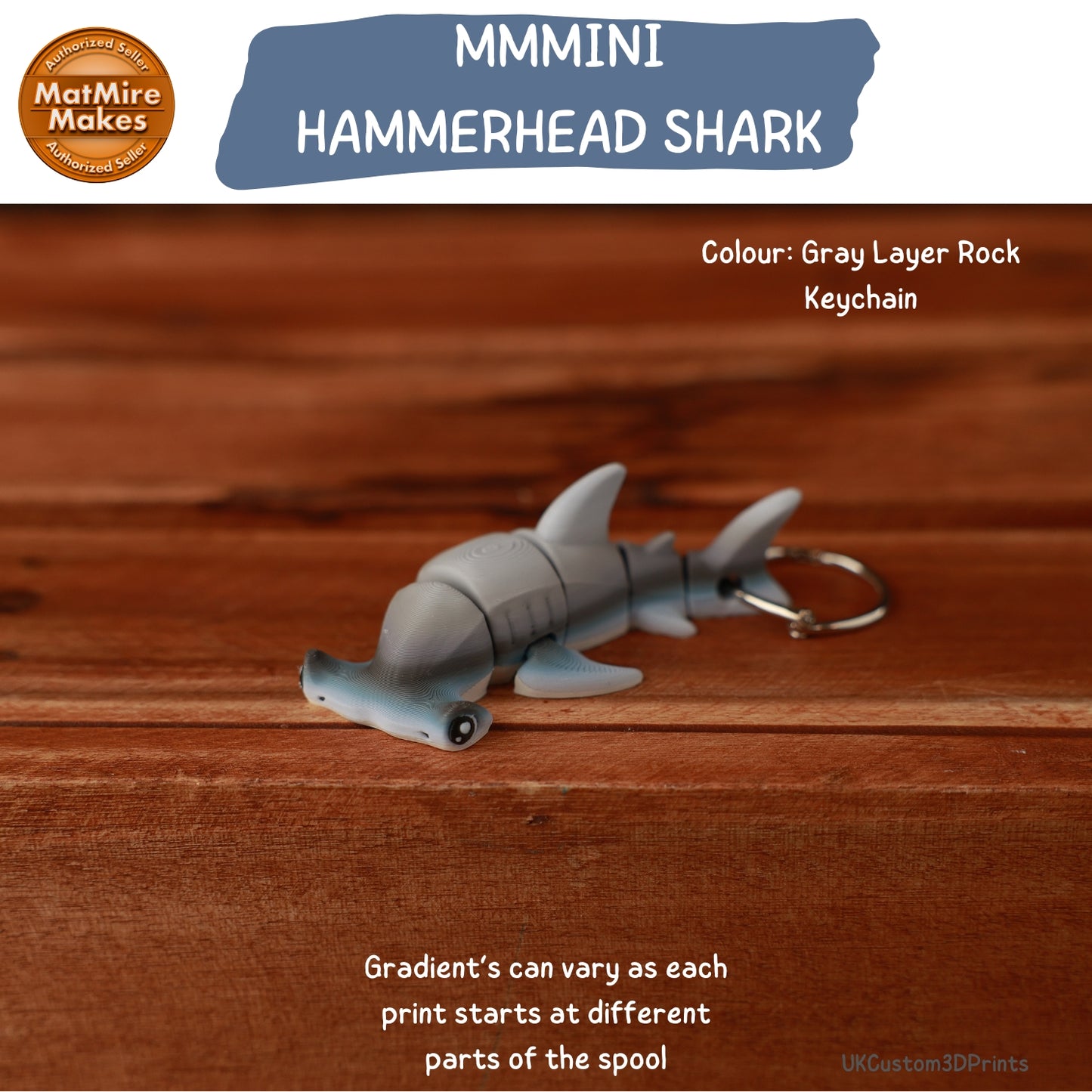 MMMini Hammerhead Shark Fidget - Optional Keychain