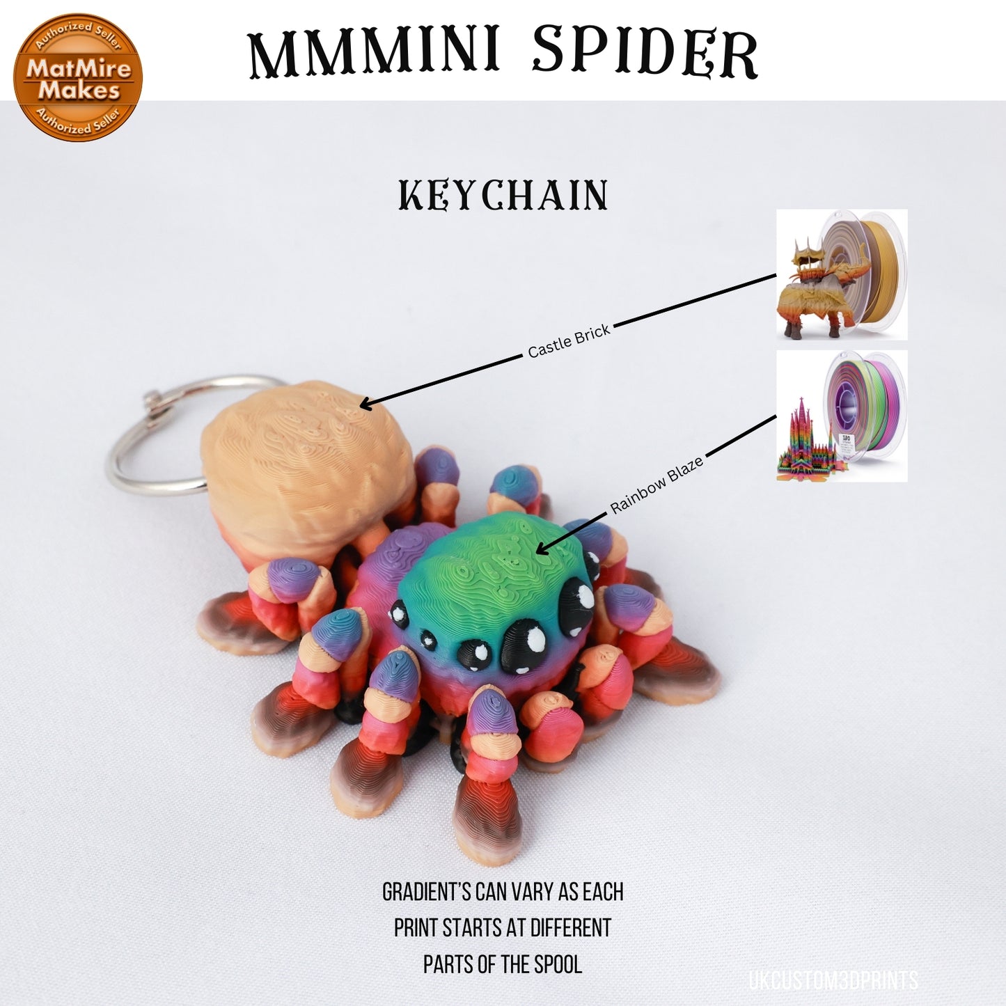 MMMini Spider Fidget - Optional Keychain