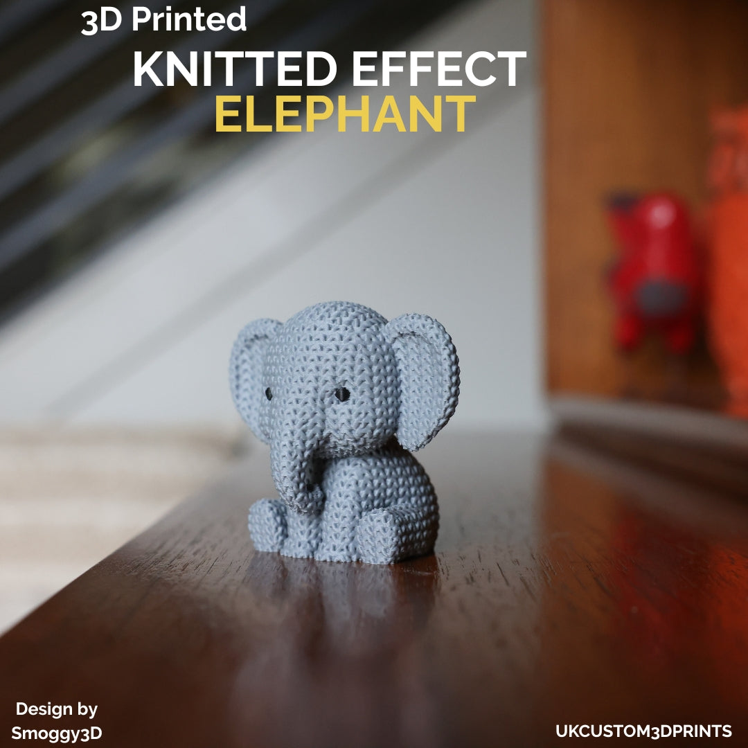 3D Printed Elephant - Knitted Effect