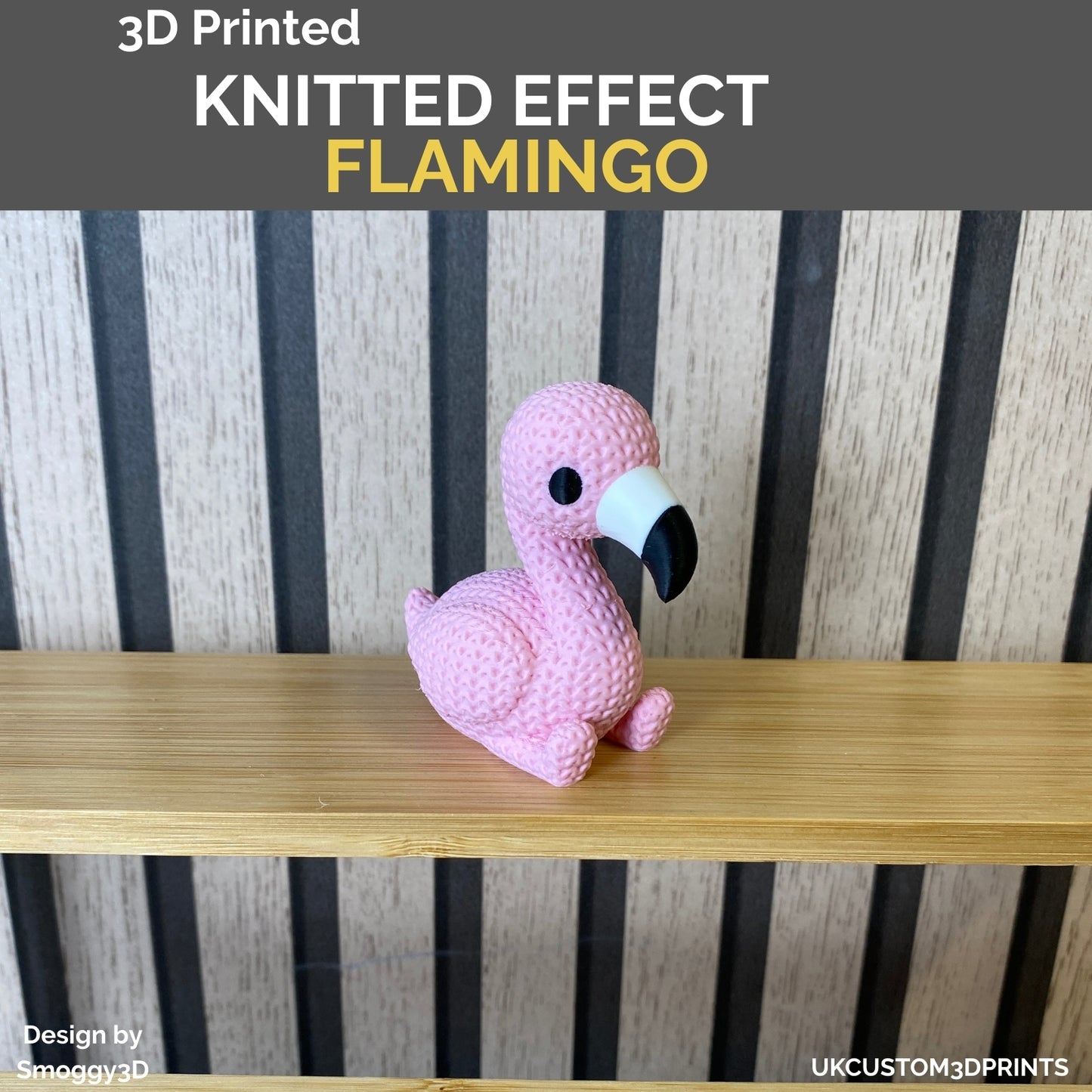3D Printed Flamingo - Knitted Effect