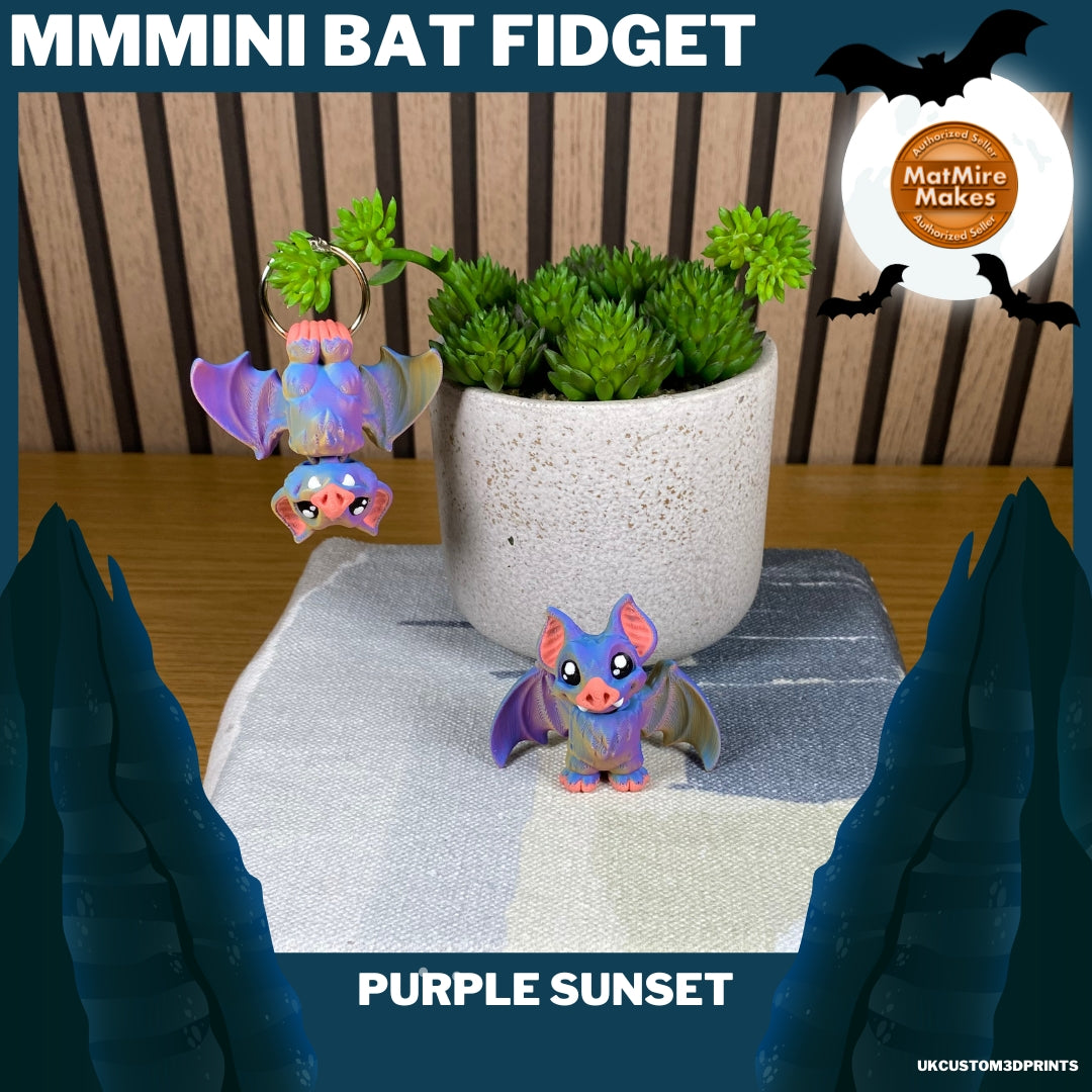 Mmmini Bat Fidget - Optional Keychain