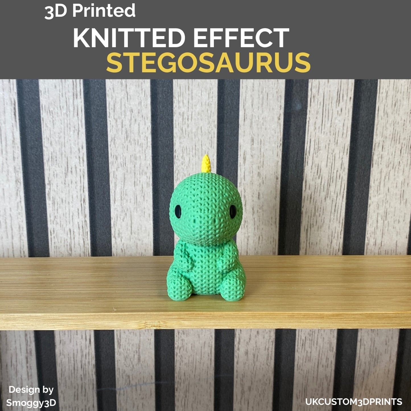 3D Printed Stegosaurus - Knitted Effect
