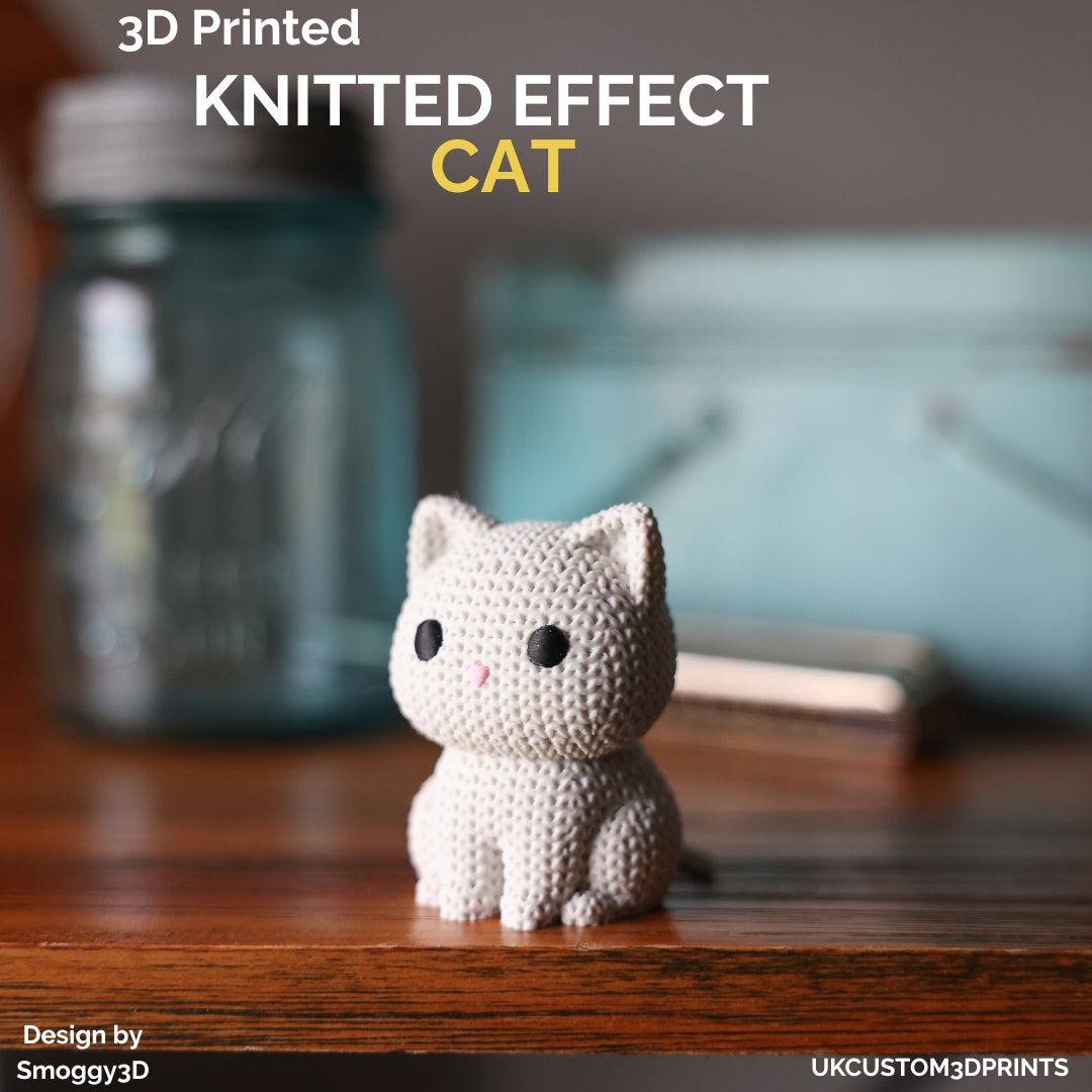 3D Printed Cat - Knitted Effect