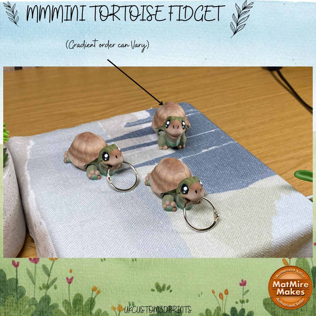 Mmmini Tortoise Fidget - Optional Keychain