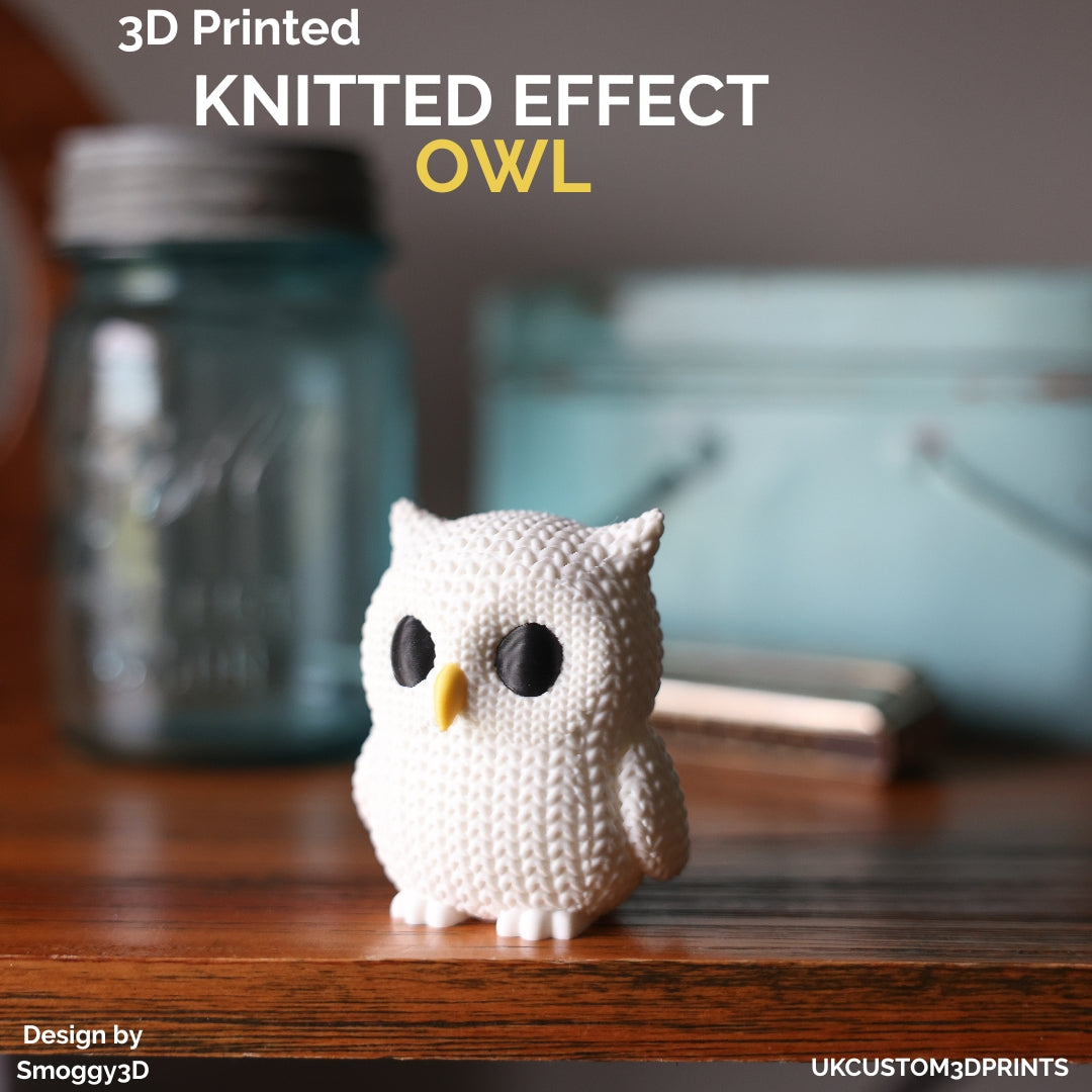 3D Printed Owl - Knitted Effect