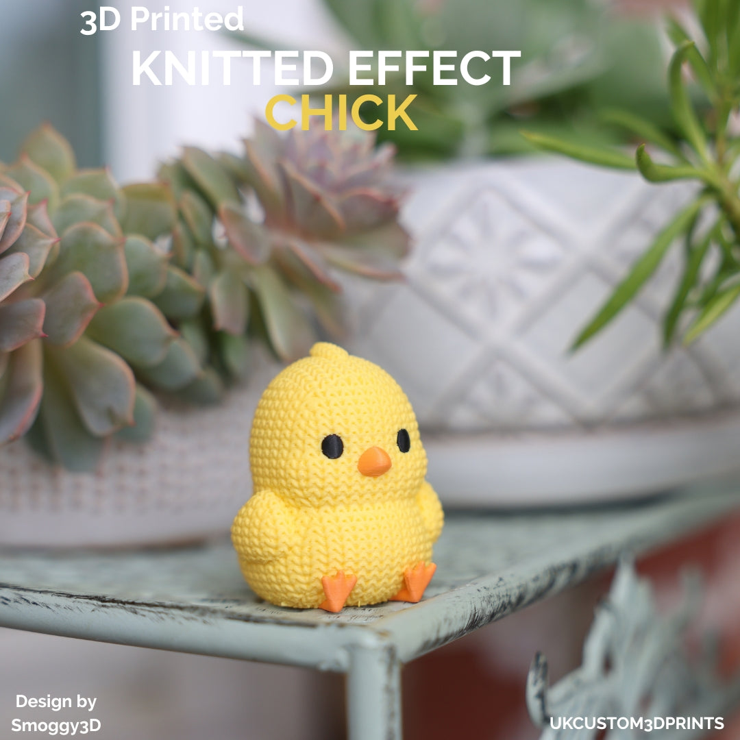 3D Printed Chick - Knitted Effect