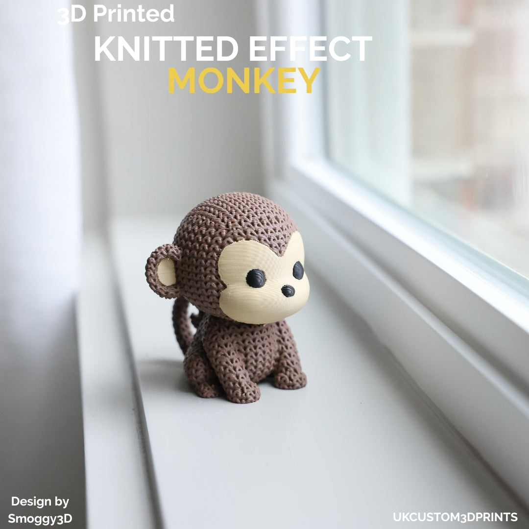 3D Printed Monkey - Knitted Effect