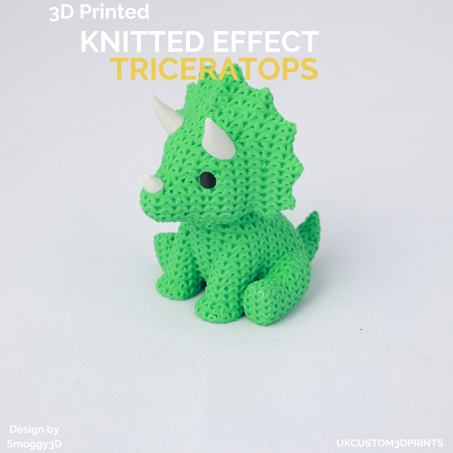 3D Printed Triceratops - Knitted Effect