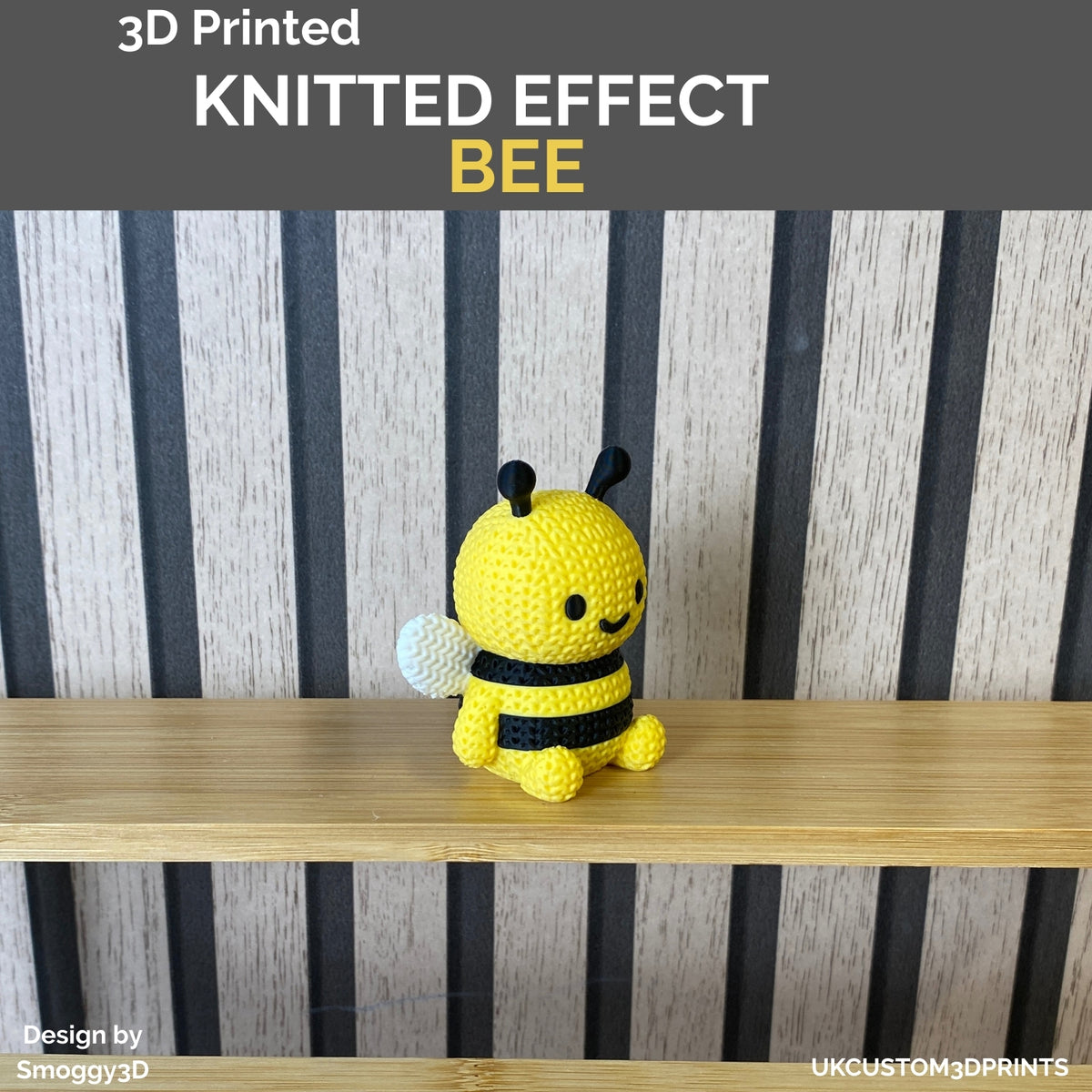 3D Printed Bee - Knitted Effect