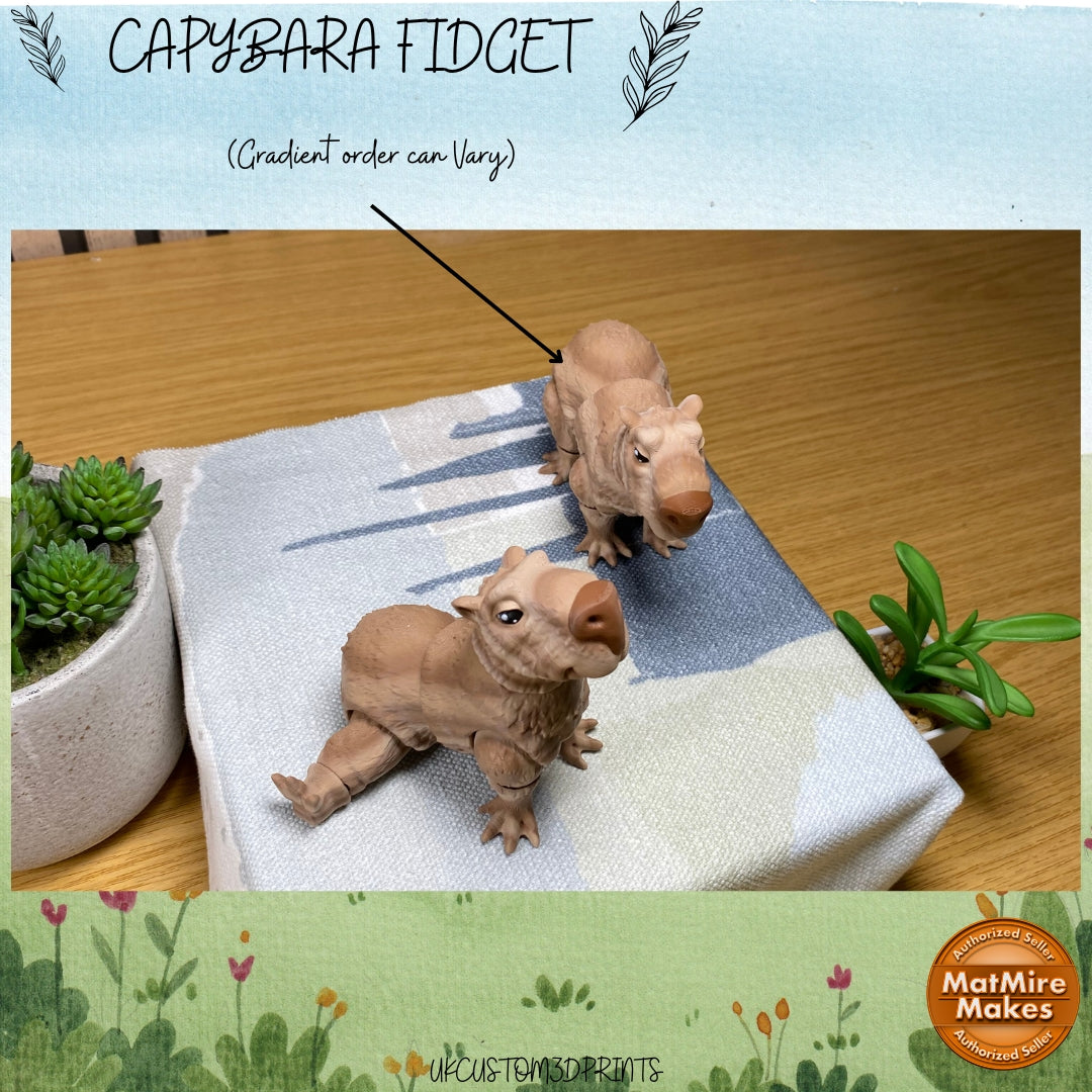 3D Printed Capybara - Articulated Fidget