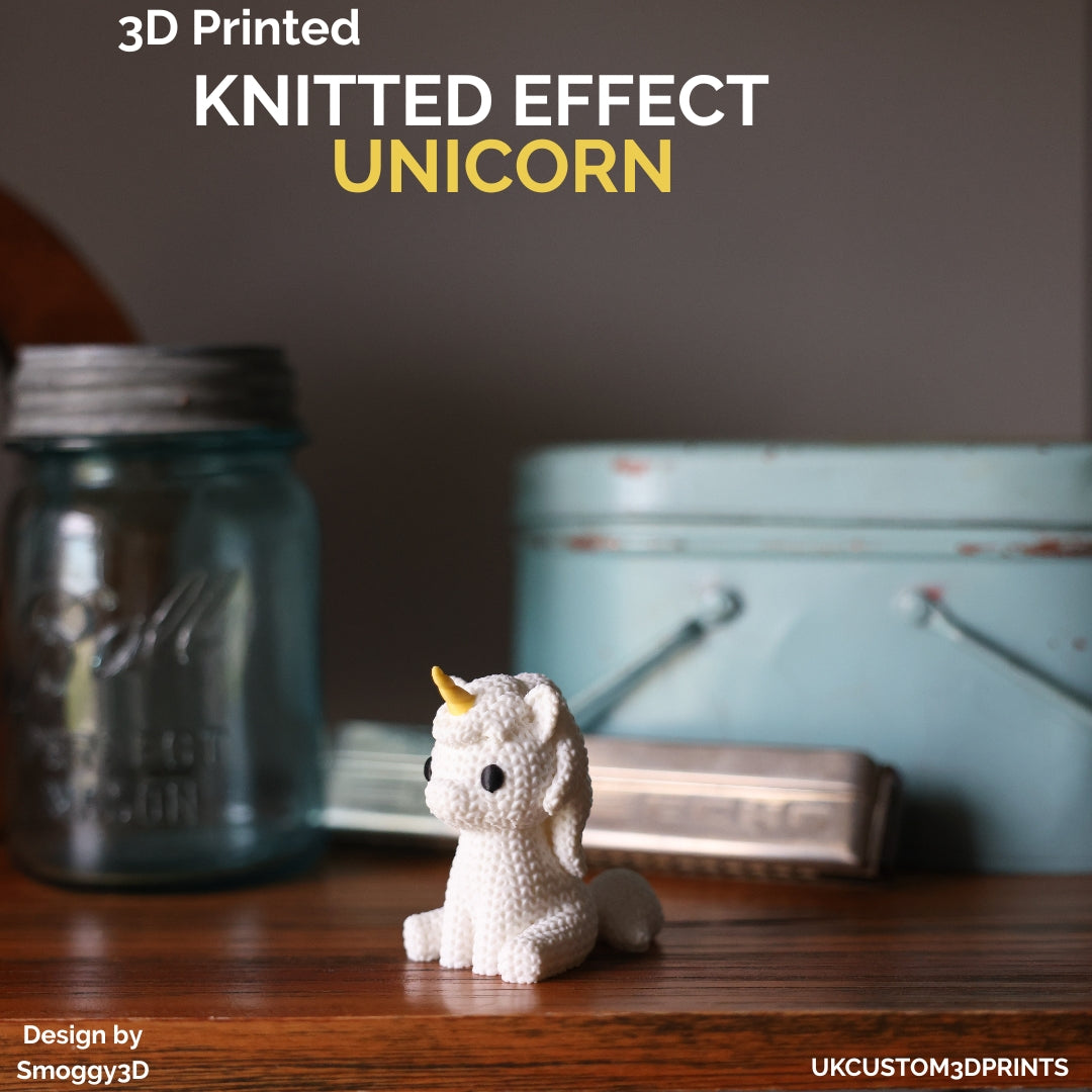 3D Printed Unicorn - Knitted Effect