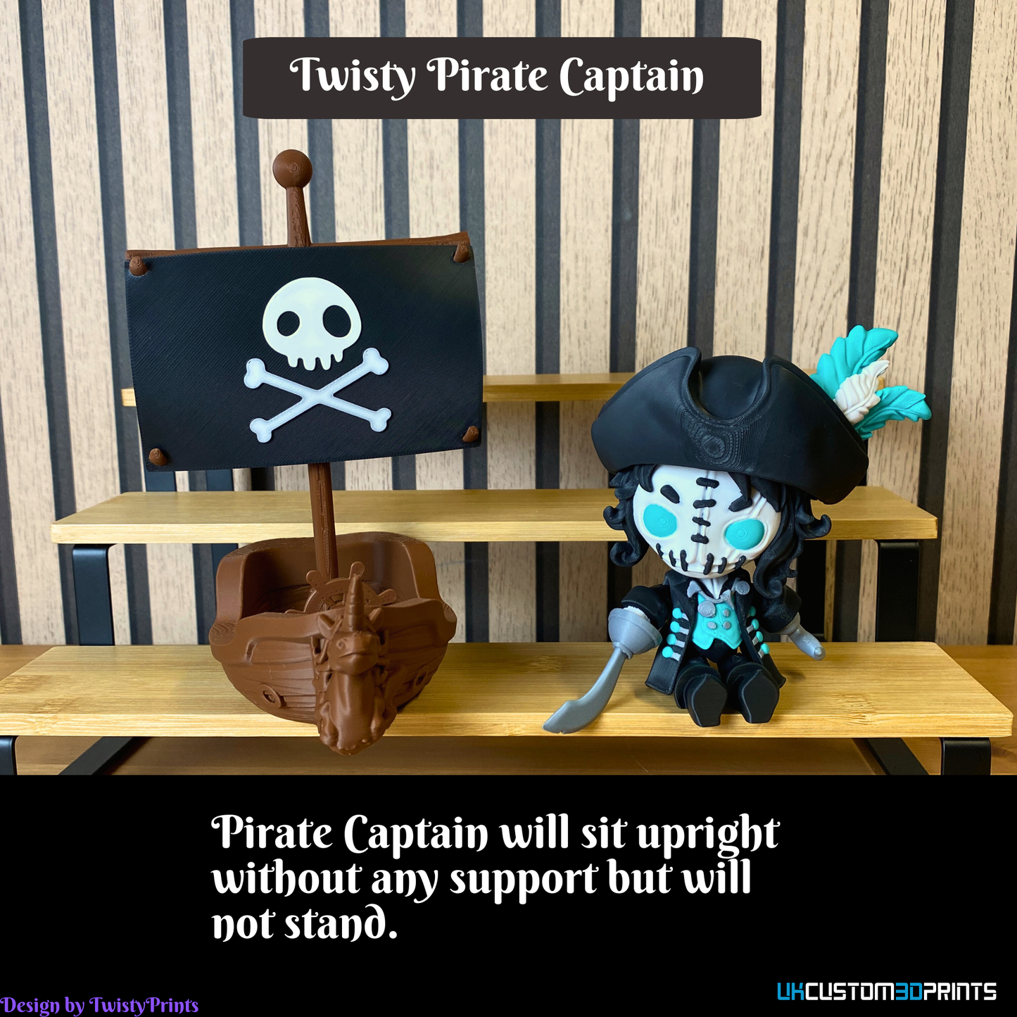 3D Printed - Twisty Pirate Captain