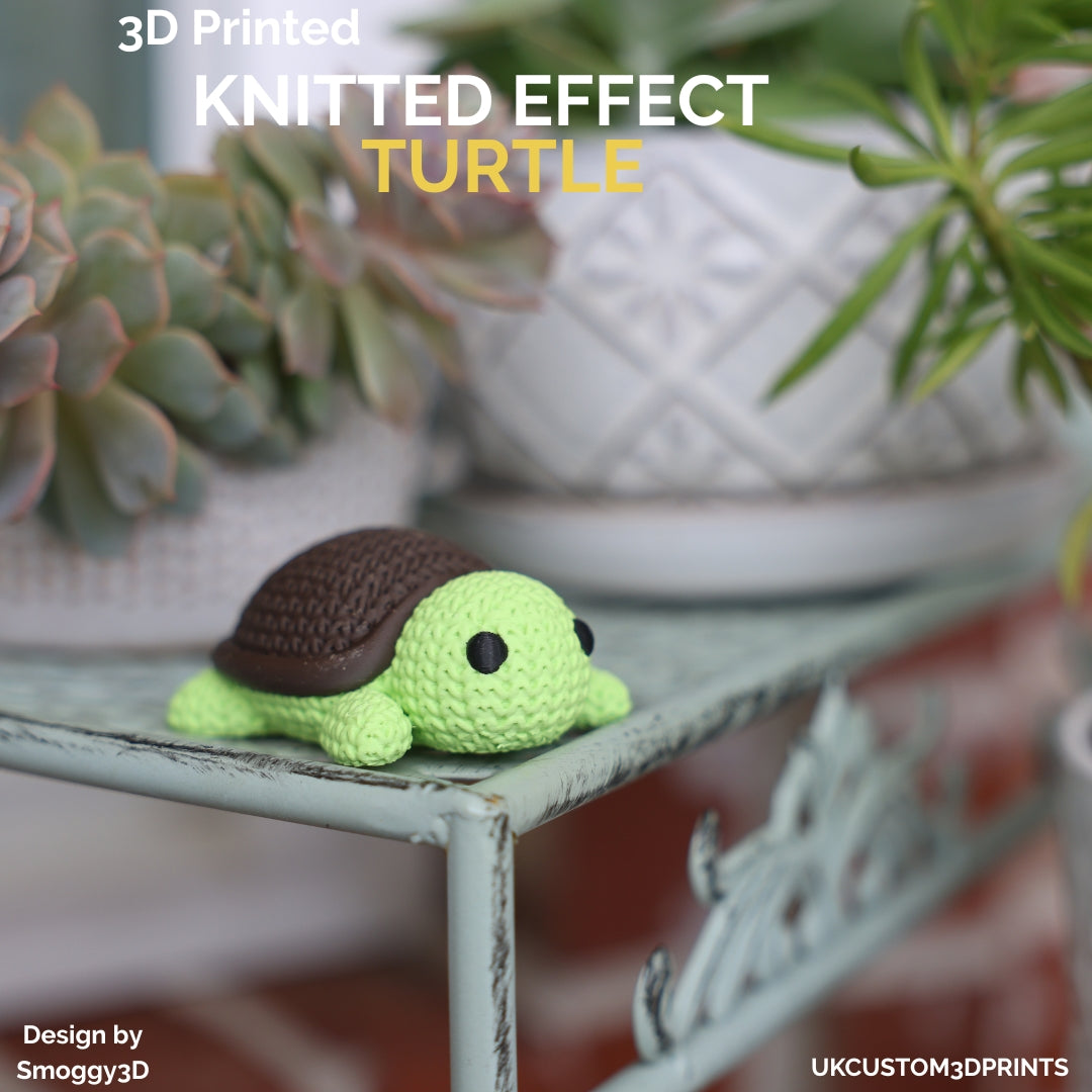 3D Printed Turtle - Knitted Effect