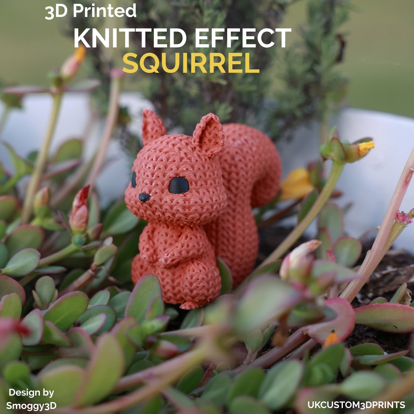 3D Printed Squirrel - Knitted Effect