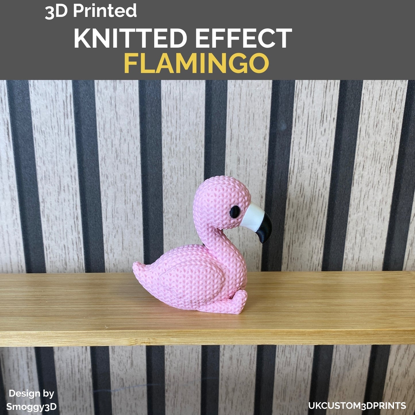 3D Printed Flamingo - Knitted Effect
